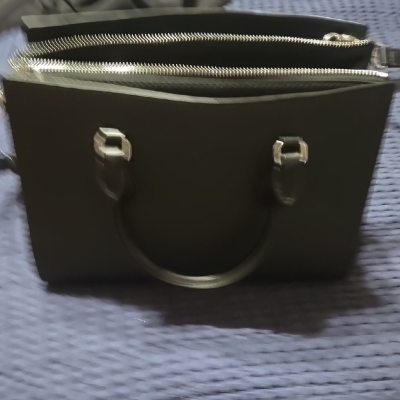 Michael Kors Black and Silver Satchel with Elegant Hardware - Picture 3 of 5